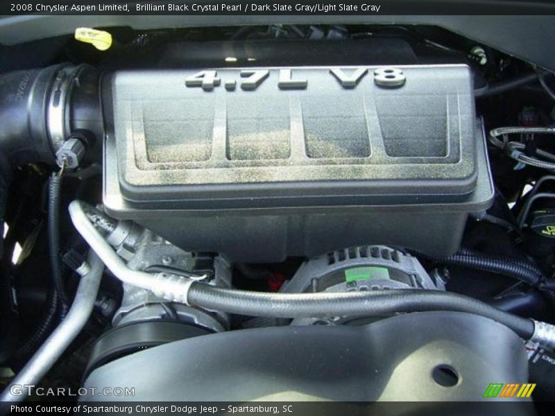 Brilliant Black Crystal Pearl / Dark Slate Gray/Light Slate Gray 2008 Chrysler Aspen Limited