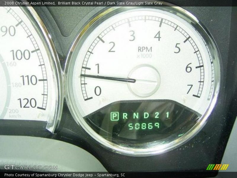 Brilliant Black Crystal Pearl / Dark Slate Gray/Light Slate Gray 2008 Chrysler Aspen Limited