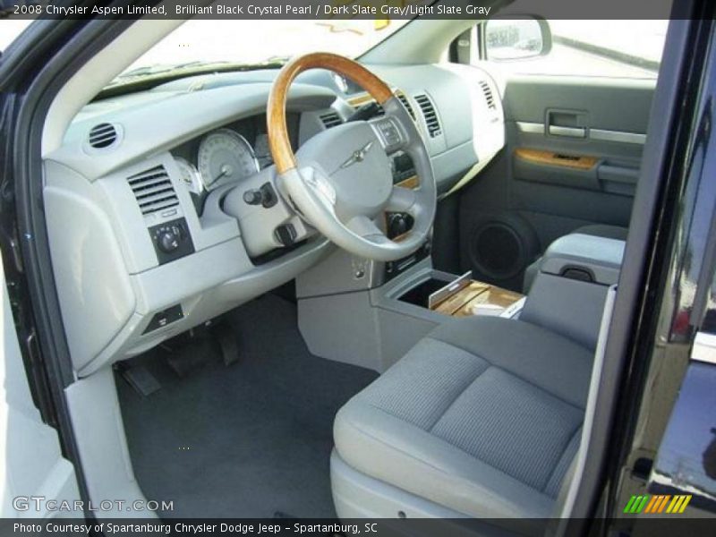 Brilliant Black Crystal Pearl / Dark Slate Gray/Light Slate Gray 2008 Chrysler Aspen Limited