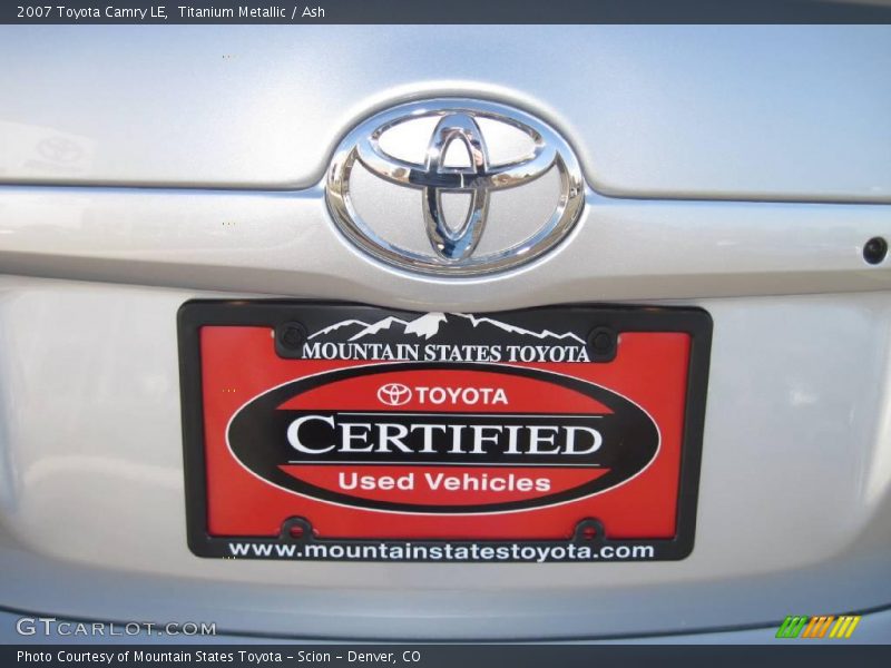 Titanium Metallic / Ash 2007 Toyota Camry LE
