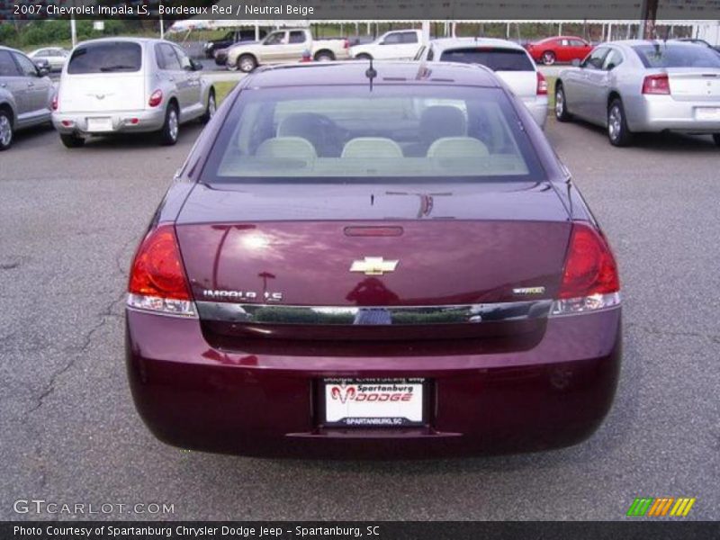 Bordeaux Red / Neutral Beige 2007 Chevrolet Impala LS