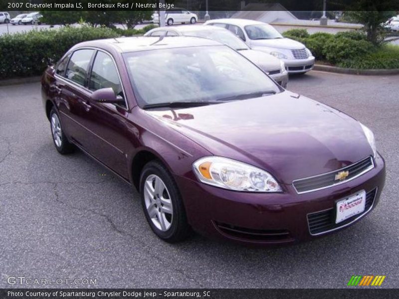 Bordeaux Red / Neutral Beige 2007 Chevrolet Impala LS