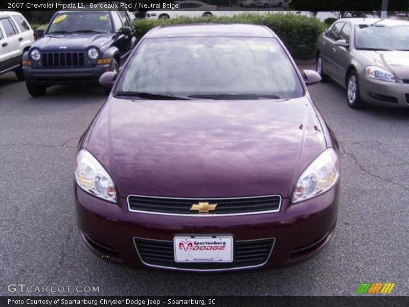 Bordeaux Red / Neutral Beige 2007 Chevrolet Impala LS