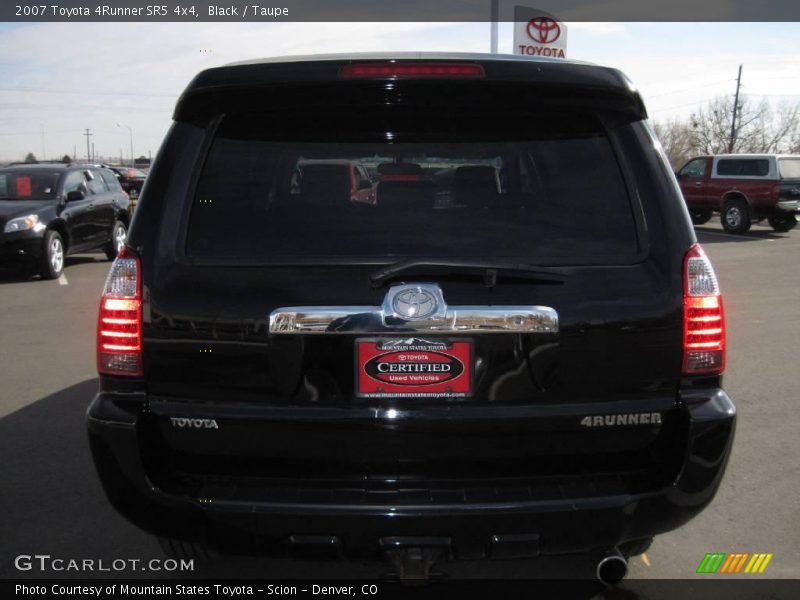 Black / Taupe 2007 Toyota 4Runner SR5 4x4