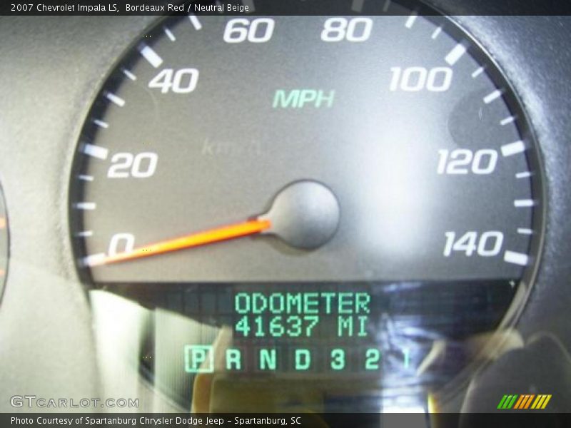 Bordeaux Red / Neutral Beige 2007 Chevrolet Impala LS
