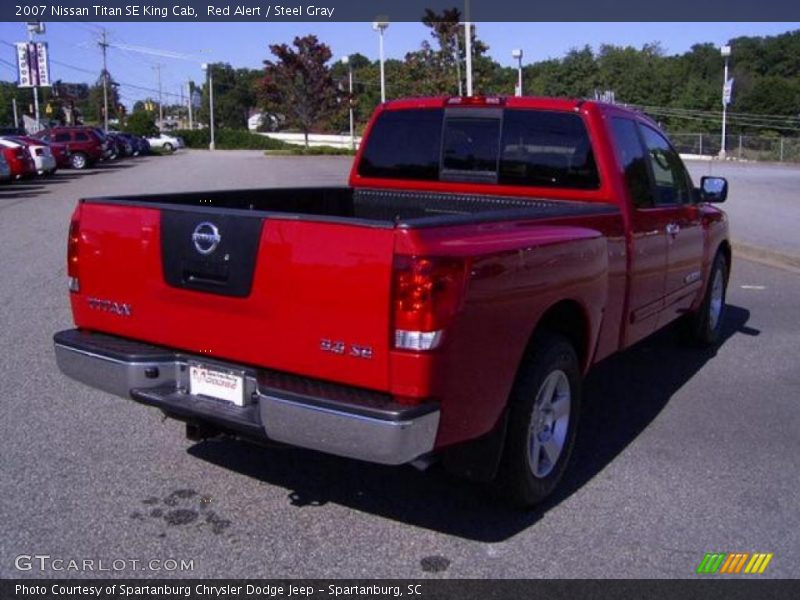 Red Alert / Steel Gray 2007 Nissan Titan SE King Cab