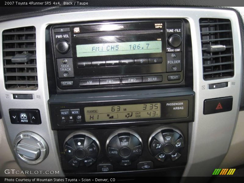 Black / Taupe 2007 Toyota 4Runner SR5 4x4