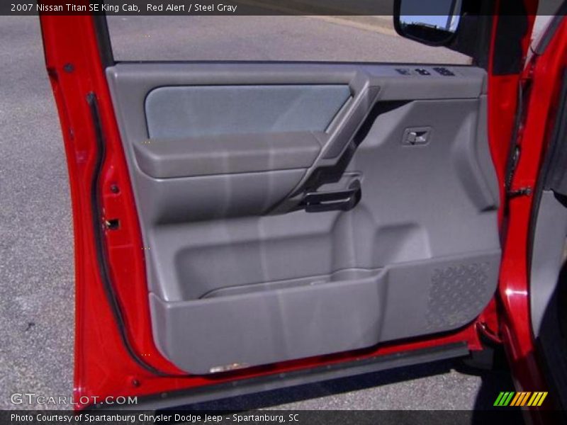 Red Alert / Steel Gray 2007 Nissan Titan SE King Cab