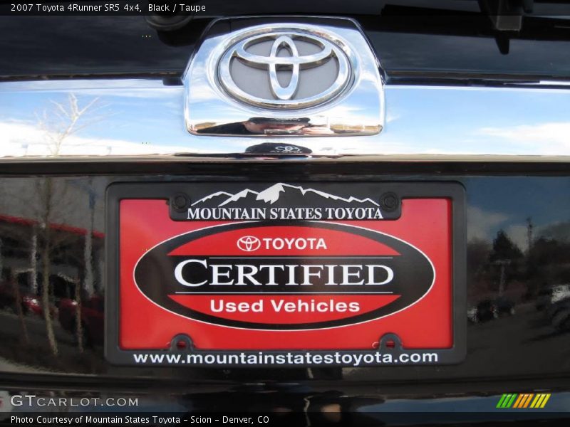 Black / Taupe 2007 Toyota 4Runner SR5 4x4