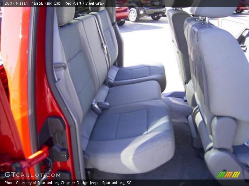 Red Alert / Steel Gray 2007 Nissan Titan SE King Cab