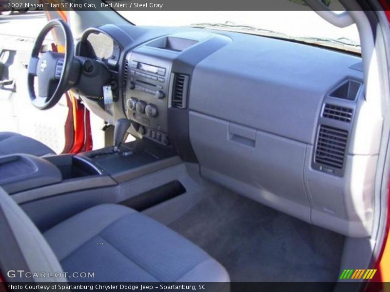 Red Alert / Steel Gray 2007 Nissan Titan SE King Cab