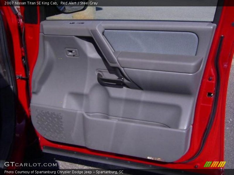 Red Alert / Steel Gray 2007 Nissan Titan SE King Cab