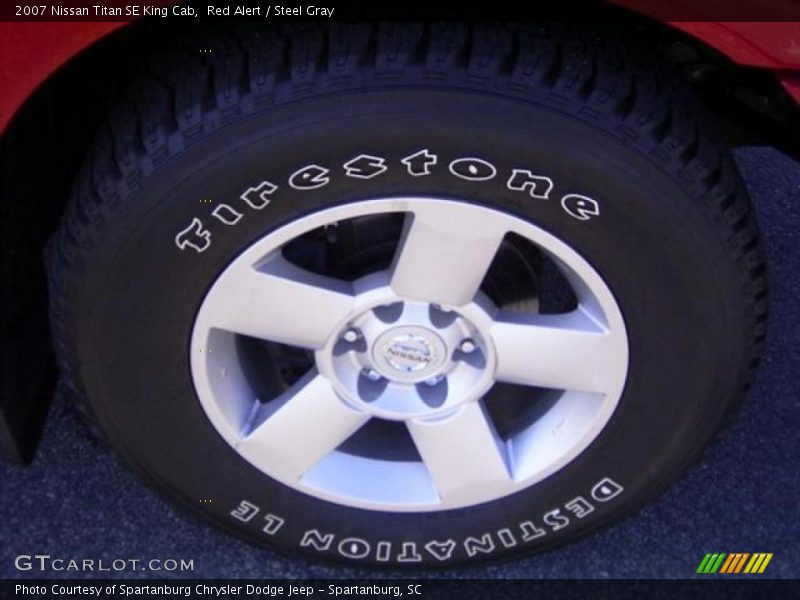 Red Alert / Steel Gray 2007 Nissan Titan SE King Cab