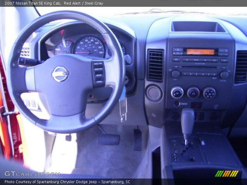 Red Alert / Steel Gray 2007 Nissan Titan SE King Cab