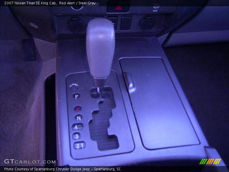 Red Alert / Steel Gray 2007 Nissan Titan SE King Cab