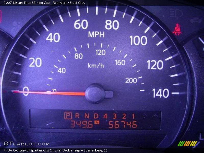 Red Alert / Steel Gray 2007 Nissan Titan SE King Cab