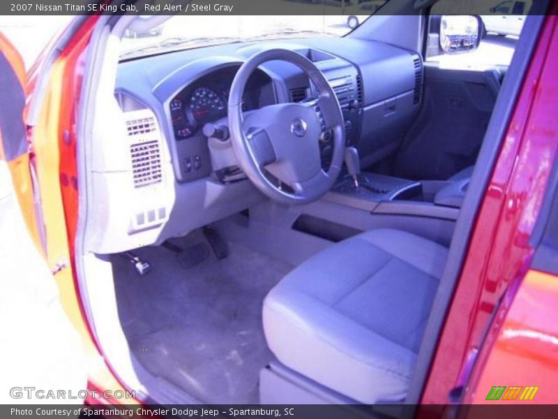 Red Alert / Steel Gray 2007 Nissan Titan SE King Cab