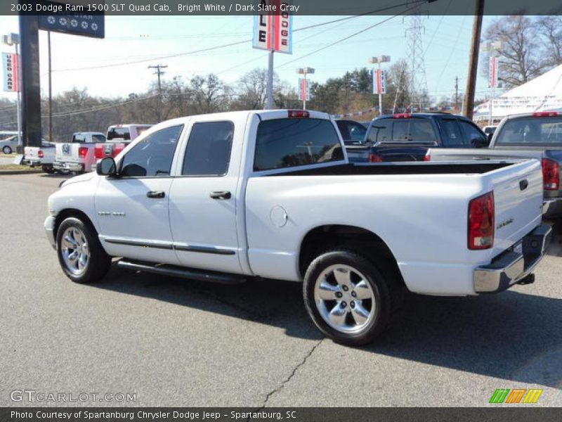 Bright White / Dark Slate Gray 2003 Dodge Ram 1500 SLT Quad Cab