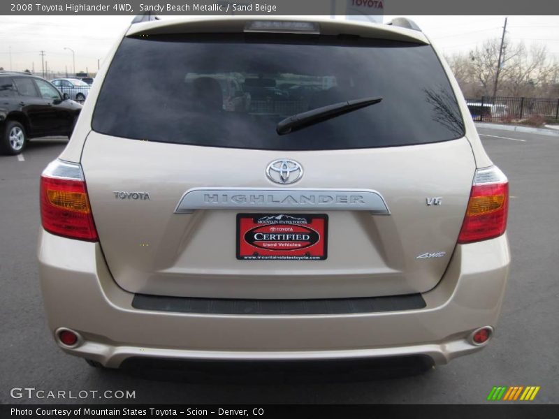 Sandy Beach Metallic / Sand Beige 2008 Toyota Highlander 4WD