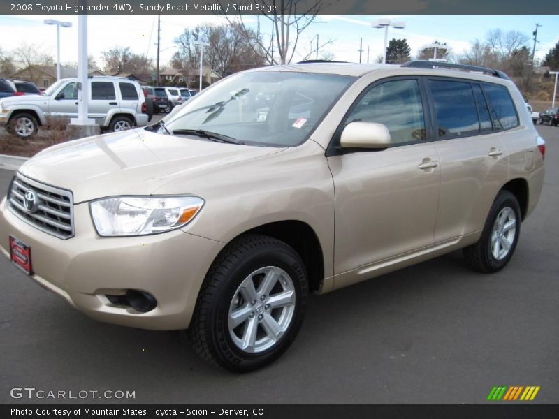 Sandy Beach Metallic / Sand Beige 2008 Toyota Highlander 4WD