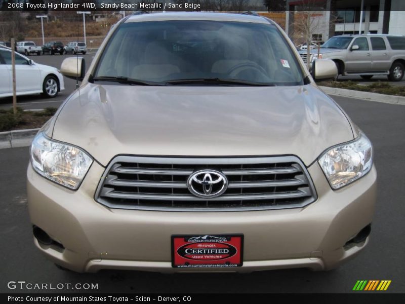 Sandy Beach Metallic / Sand Beige 2008 Toyota Highlander 4WD
