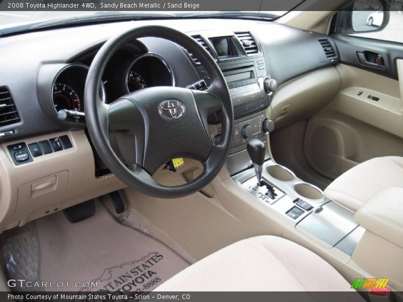 Sandy Beach Metallic / Sand Beige 2008 Toyota Highlander 4WD