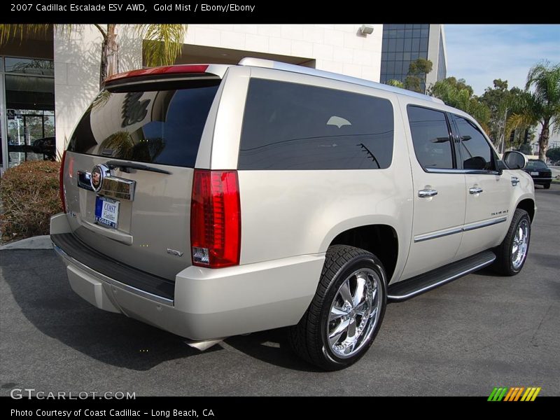 Gold Mist / Ebony/Ebony 2007 Cadillac Escalade ESV AWD