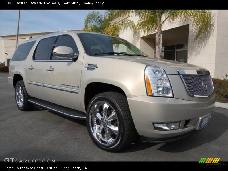 Gold Mist / Ebony/Ebony 2007 Cadillac Escalade ESV AWD