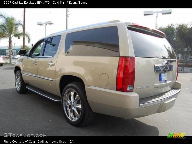 Gold Mist / Ebony/Ebony 2007 Cadillac Escalade ESV AWD