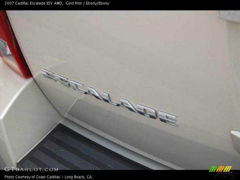 Gold Mist / Ebony/Ebony 2007 Cadillac Escalade ESV AWD