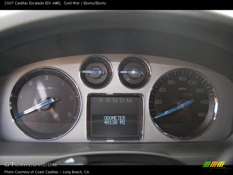 Gold Mist / Ebony/Ebony 2007 Cadillac Escalade ESV AWD