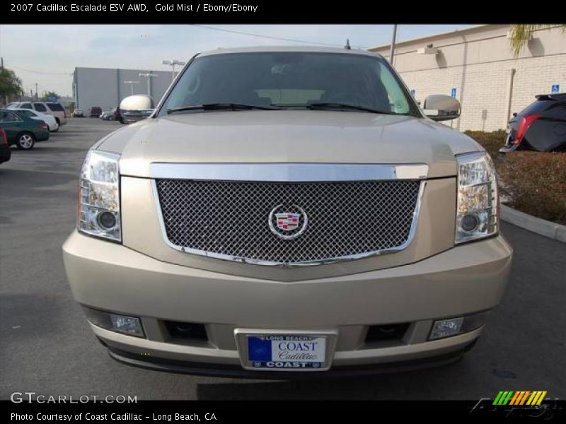 Gold Mist / Ebony/Ebony 2007 Cadillac Escalade ESV AWD