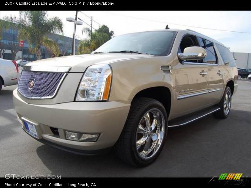 Gold Mist / Ebony/Ebony 2007 Cadillac Escalade ESV AWD