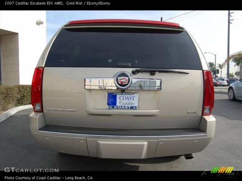 Gold Mist / Ebony/Ebony 2007 Cadillac Escalade ESV AWD
