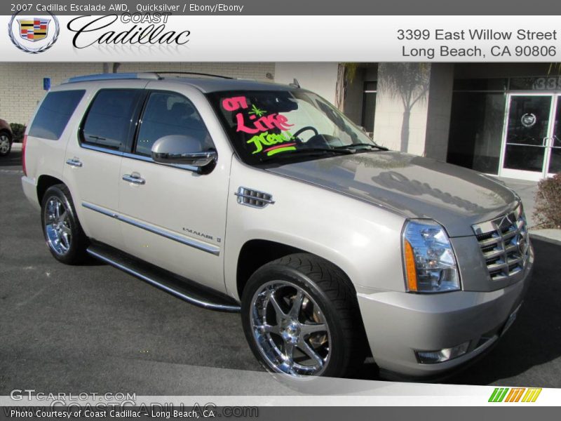 Quicksilver / Ebony/Ebony 2007 Cadillac Escalade AWD