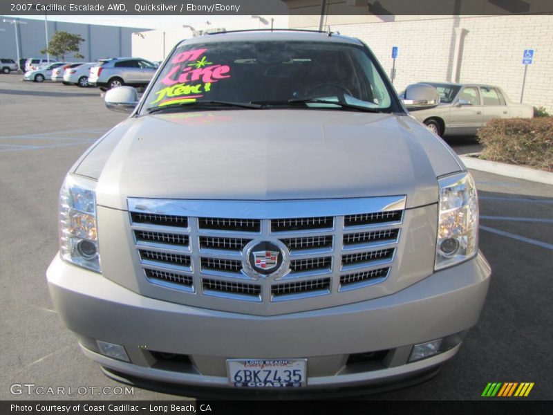 Quicksilver / Ebony/Ebony 2007 Cadillac Escalade AWD