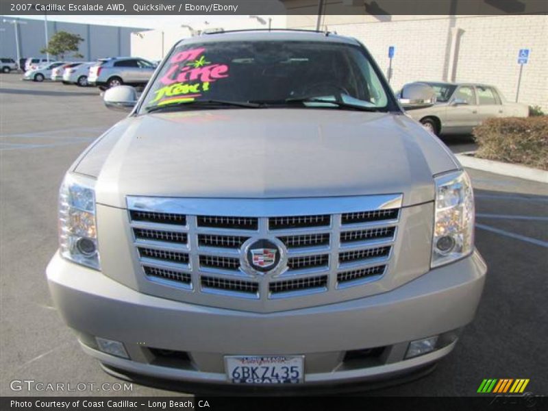 Quicksilver / Ebony/Ebony 2007 Cadillac Escalade AWD