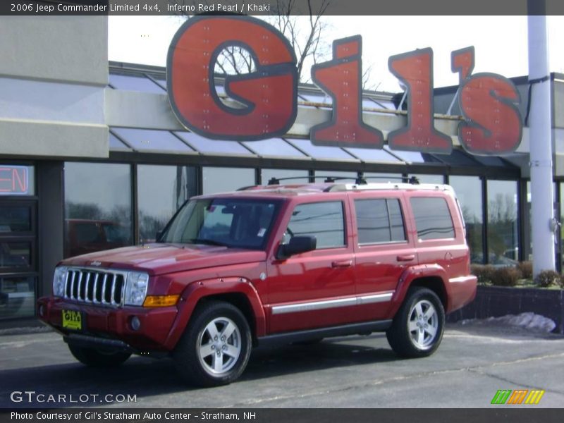 Inferno Red Pearl / Khaki 2006 Jeep Commander Limited 4x4