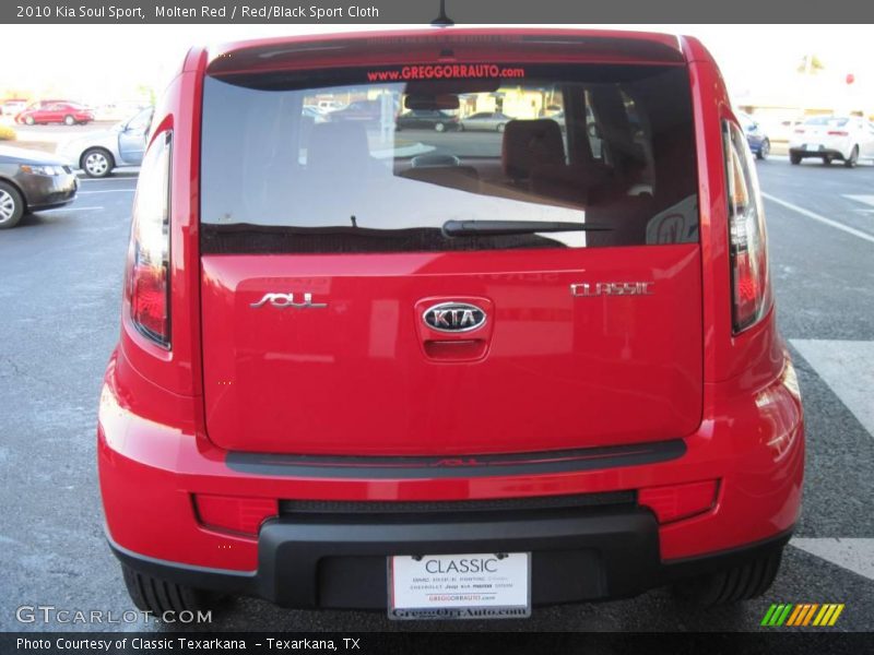 Molten Red / Red/Black Sport Cloth 2010 Kia Soul Sport