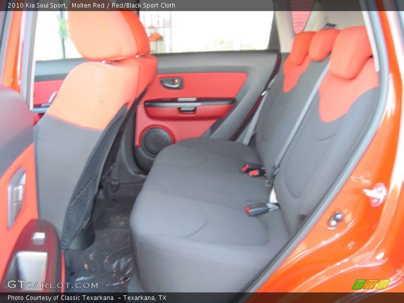 Molten Red / Red/Black Sport Cloth 2010 Kia Soul Sport