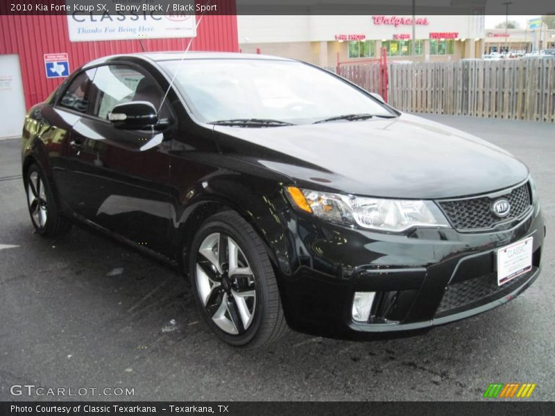 Ebony Black / Black Sport 2010 Kia Forte Koup SX