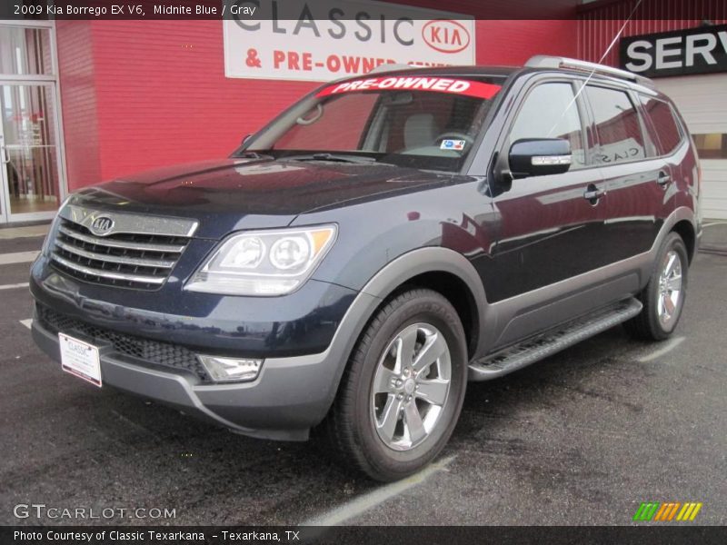 Midnite Blue / Gray 2009 Kia Borrego EX V6