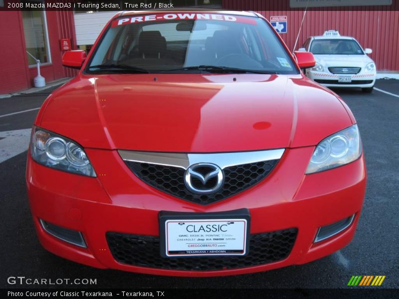 True Red / Black 2008 Mazda MAZDA3 i Touring Sedan