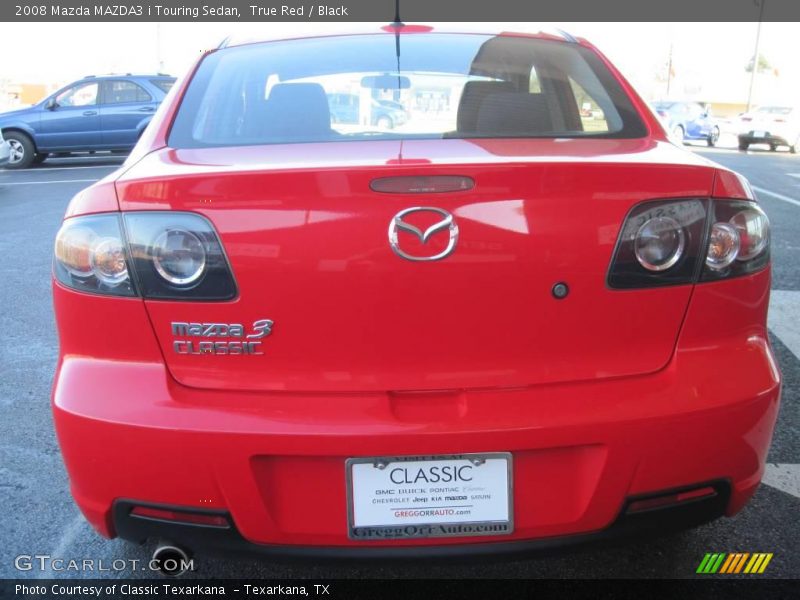True Red / Black 2008 Mazda MAZDA3 i Touring Sedan