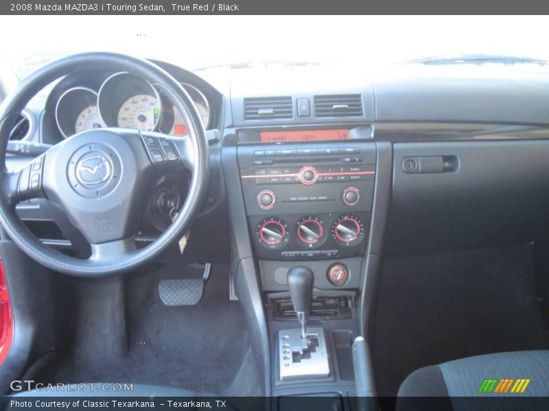 True Red / Black 2008 Mazda MAZDA3 i Touring Sedan