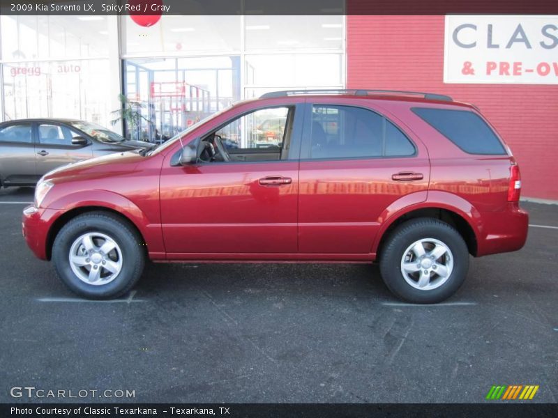 Spicy Red / Gray 2009 Kia Sorento LX