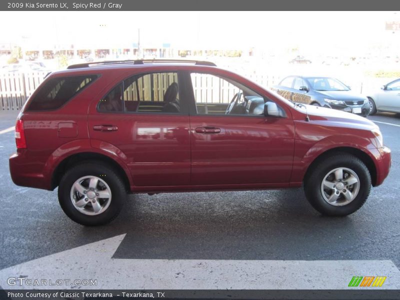 Spicy Red / Gray 2009 Kia Sorento LX