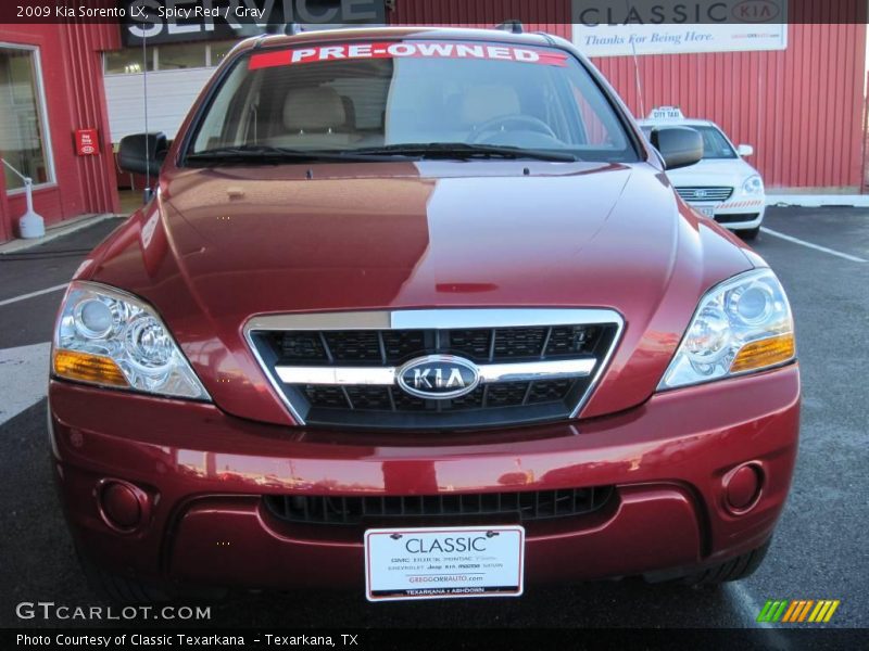 Spicy Red / Gray 2009 Kia Sorento LX
