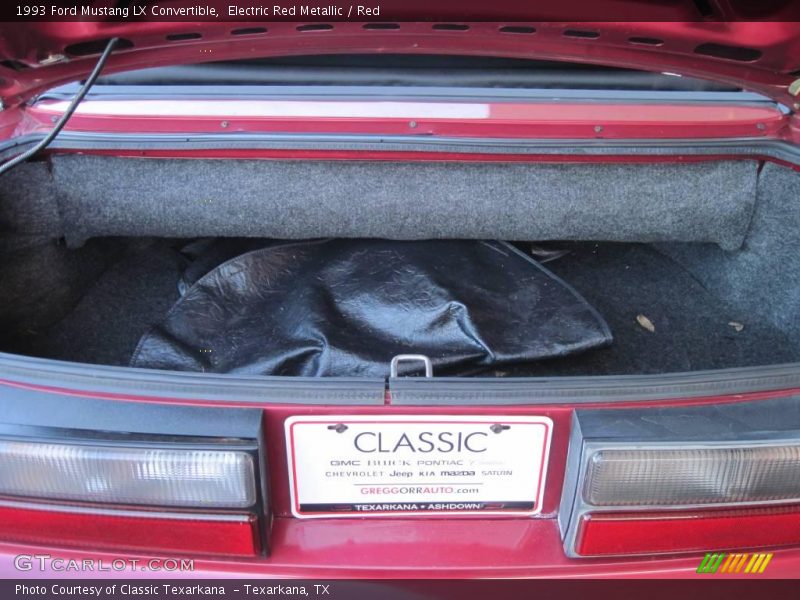 Electric Red Metallic / Red 1993 Ford Mustang LX Convertible