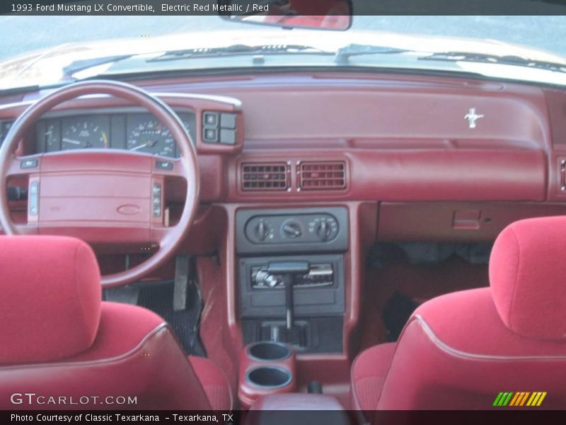 Electric Red Metallic / Red 1993 Ford Mustang LX Convertible